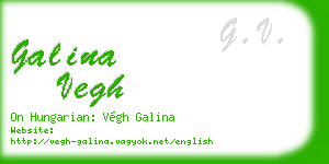 galina vegh business card