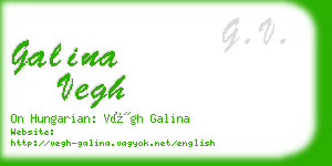 galina vegh business card